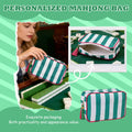 Striped Clutch Bag – Large Capacity Mahjong Storage Pouch | Qme Clutch Storage Bag Qme green One Size