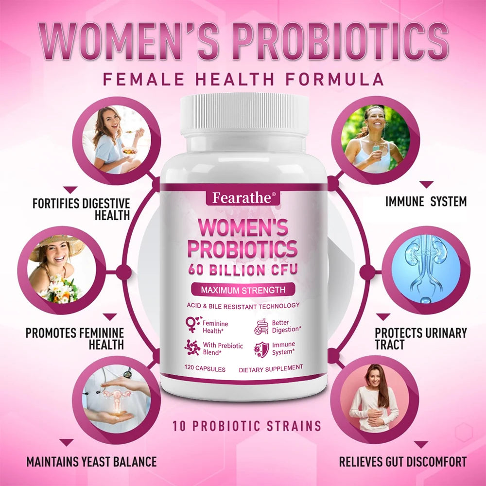 Women's Probiotic with Prebiotics, D-Mannose & Oregano Leaf Probiotic Supplement Qst