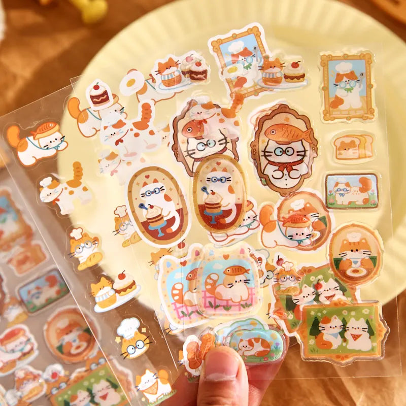 TIANZI 3D Pet Adhesive Stickers | Cute Decorative Craft Stickers Decorative Craft Stickers Qme