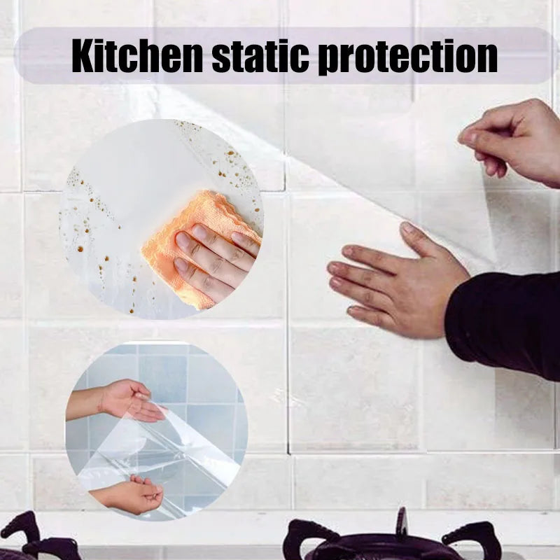 Transparent Waterproof Oil-Resistant Non-Adhesive PVC Wall Film PVC Wall Film Qme
