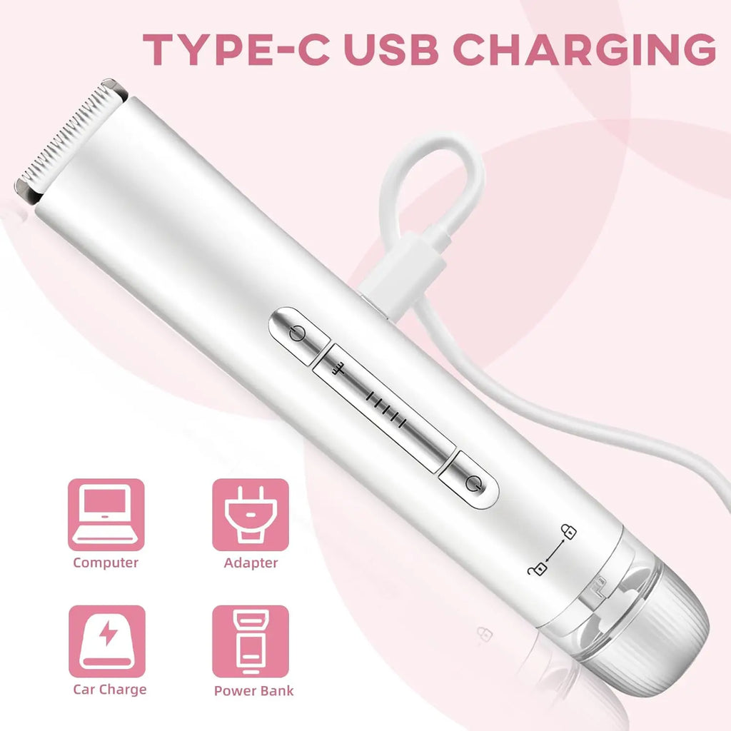 VIMYSHOW 2-in-1 Waterproof Bikini Trimmer & Body Shaver Bikini Trimmer Qst