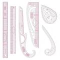 6-Piece French Curve Sewing Ruler Set – Tailoring Templates Sewing Ruler Set Qme A