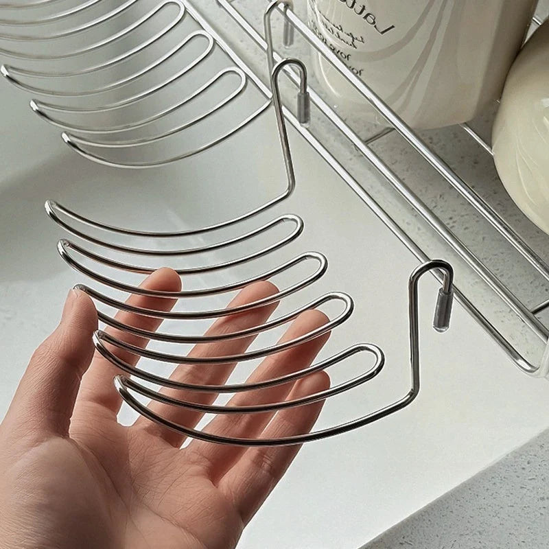 Expandable Stainless Steel Sink Drain Basket Hanging Rack Sink Drain Basket Qme