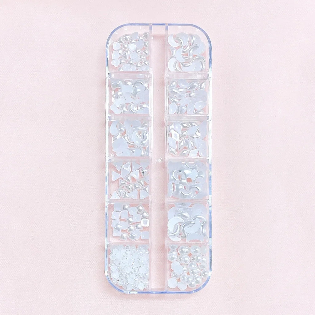 Moon Heart Pearl Glitter Nail Art Decorations – DIY Jewelry Set Nail Art Decoration Qme