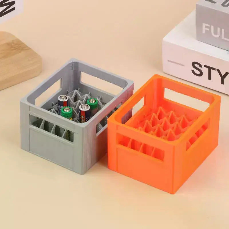 3D Beer Crate Battery Storage Case – AA & AAA Organizer Battery Storage Case Qme
