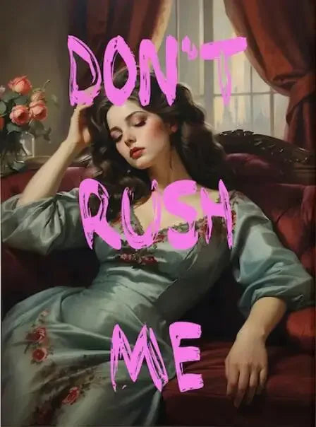 Vintage Lady Portrait Canvas Poster – Graffiti Quote Wall Art Canvas Wall Art Qst