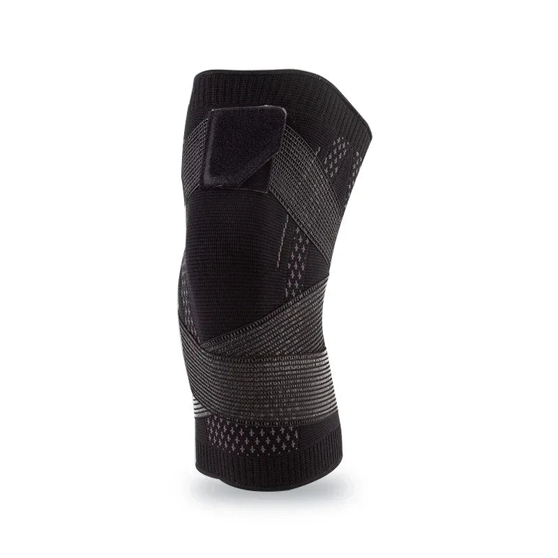 Elastic Knee Support Pads for Men & Women | Fitness Brace Knee Support Brace Qme Black 1 Piece XXL