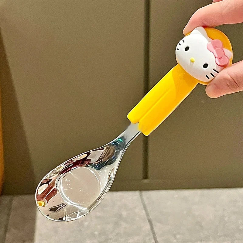 Hello Kitty 304 Stainless Steel Spoon – 9 Colors Character Kitchen Spoon Qme 4