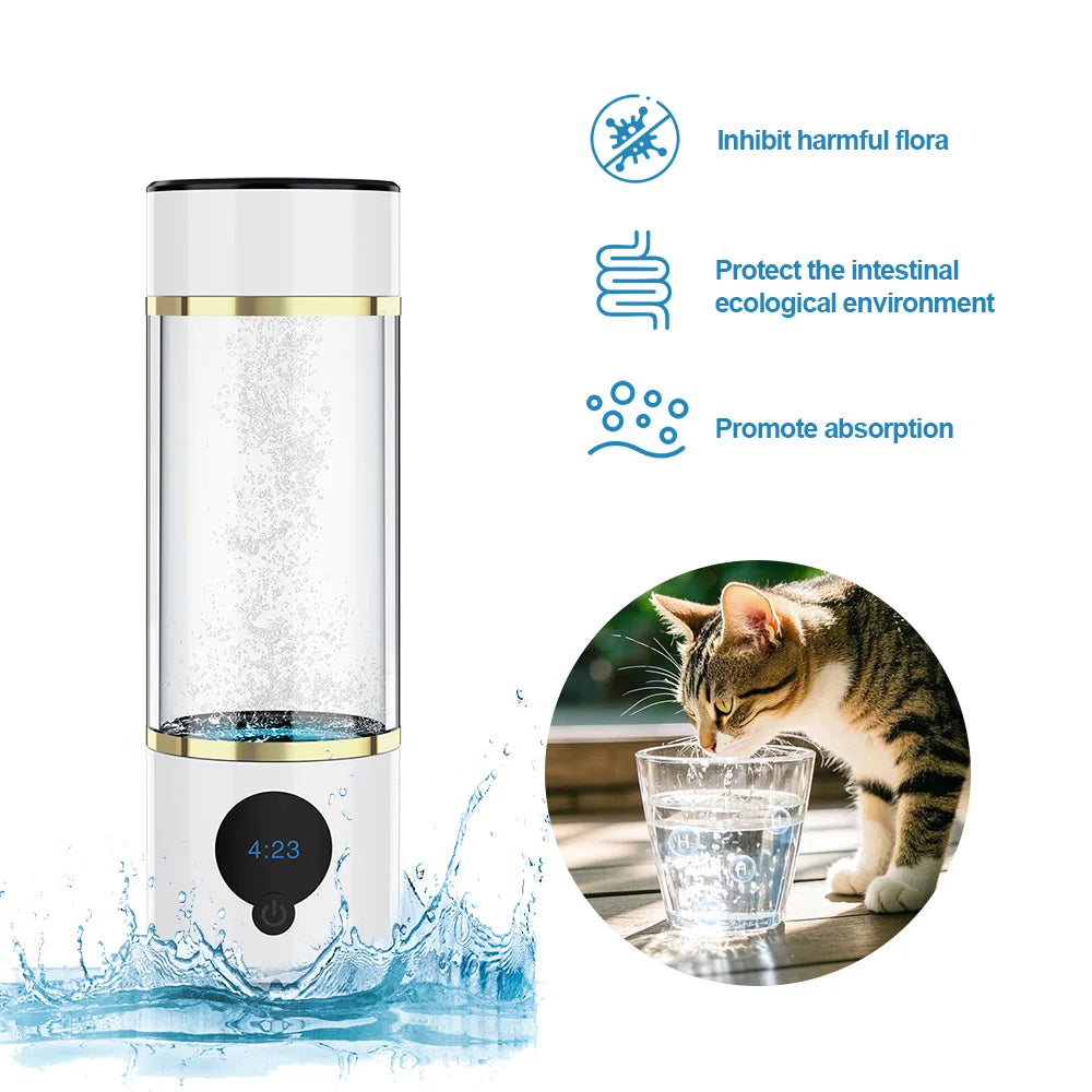 SUYZEKO Hydrogen Water Cup 6000ppb H2 Generator – 390ml Hydrogen Water Generator Qst