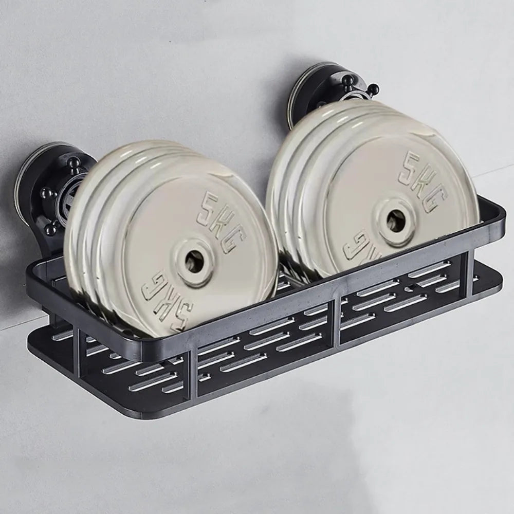 Wall Mounted Bathroom Storage Rack – No-Drill Suction Cup Shelf Bathroom Storage Rack Qme