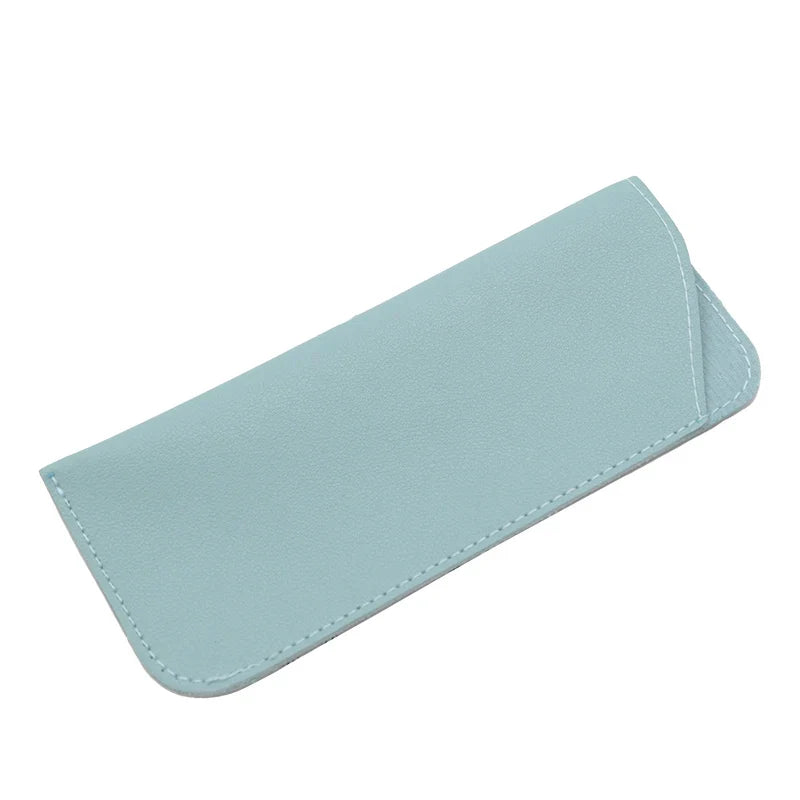 Solid Glasses Bag Protective Case | Sunglasses & Reading Cover Eyewear Protective Case Qme LIGHT BLUE