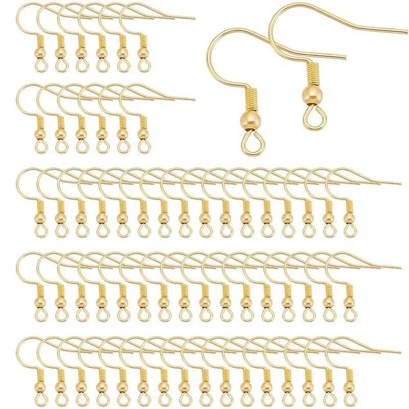 18K Gold Plated Hypoallergenic Earring Hooks – 5 Pairs Earring Hooks Qme