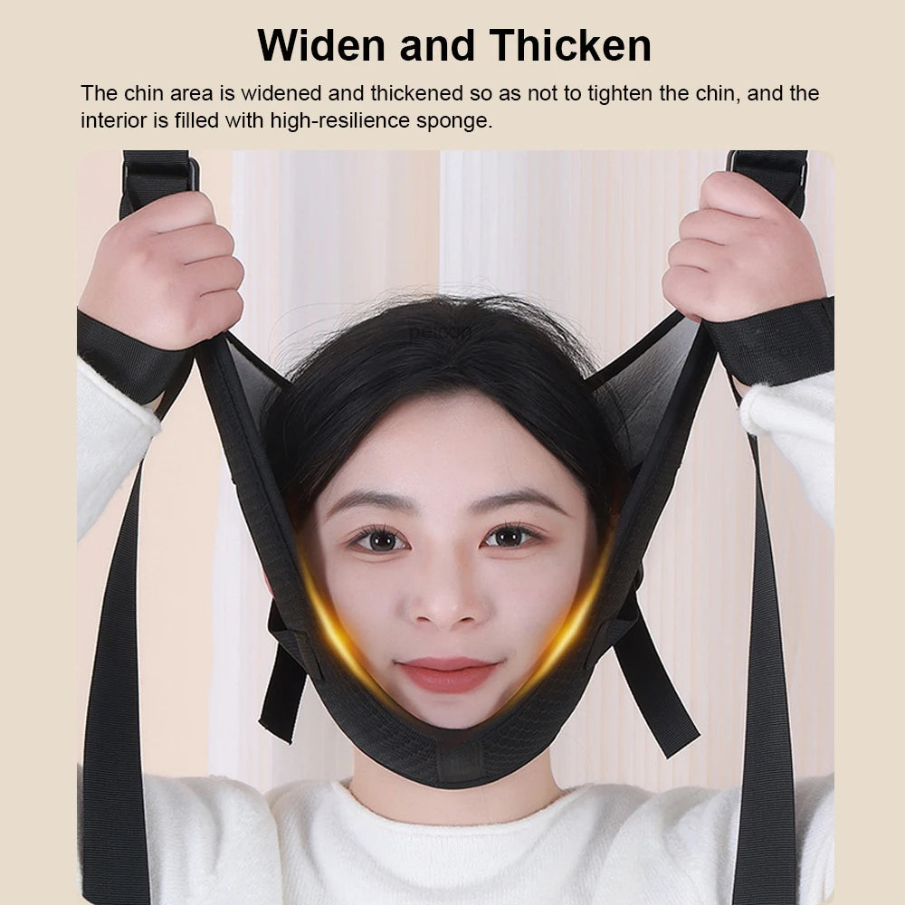Cervical Neck Traction Belt – Soft Cushion Hanging Stretch Strap Neck Traction Belt Qst