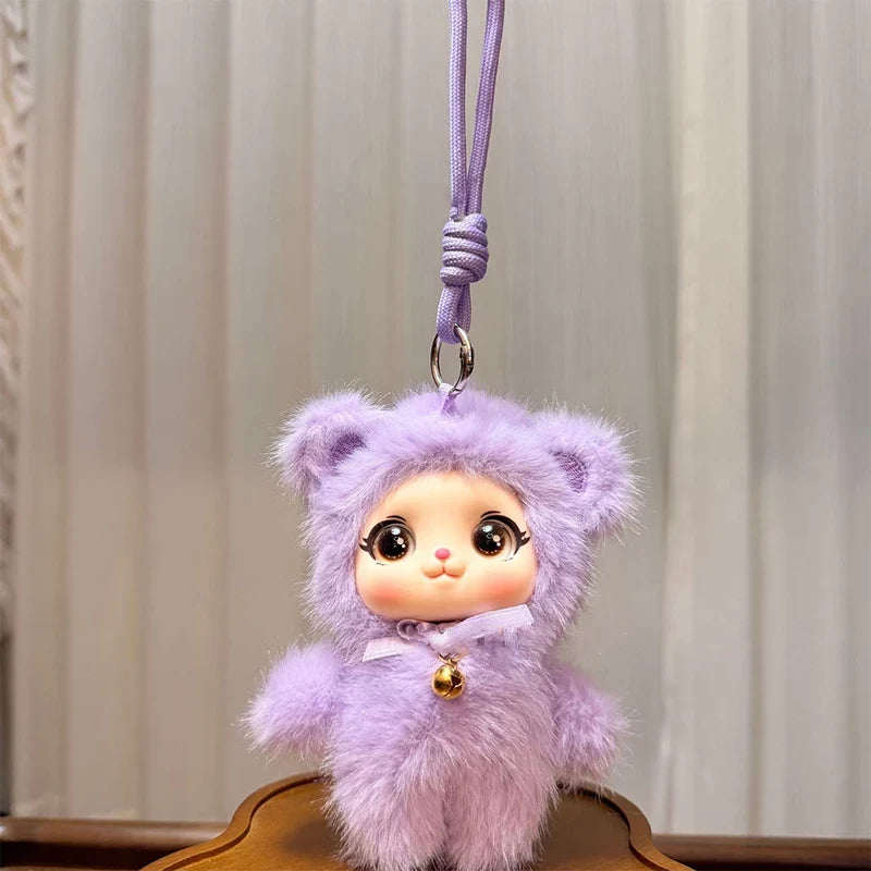 Cute Forest Animals Vinyl Face Plush Doll Pendant – 6 Styles Plush Doll Pendant Qme Purple