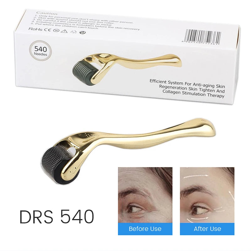 DRS 540 Titanium Derma Roller – Microneedle Face Roller Derma Roller Qst