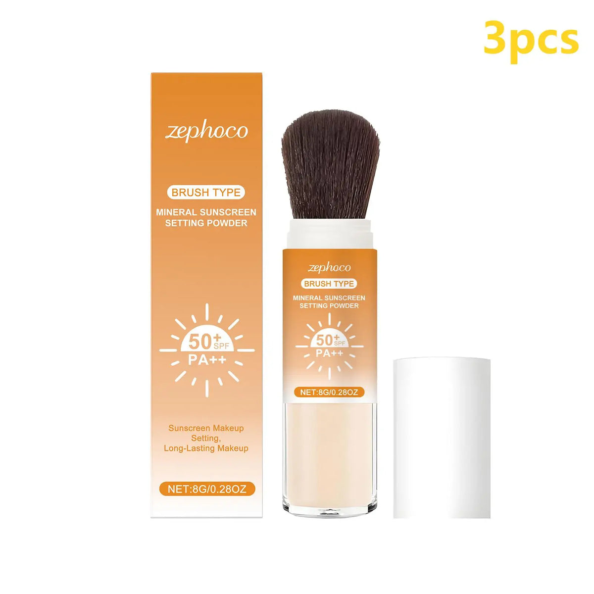 Zephoco SPF 50 Loose Setting Powder – Matte, Oil Control, 8g Setting Powder SPF Qst 3pcs