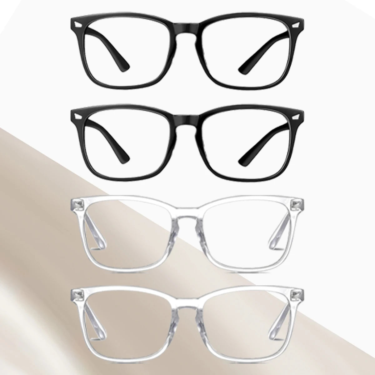 VOPHA Auto-Focus Reading Glasses – Blue Light Blocking Unisex Reading Glasses Qst 2Black 2Clear