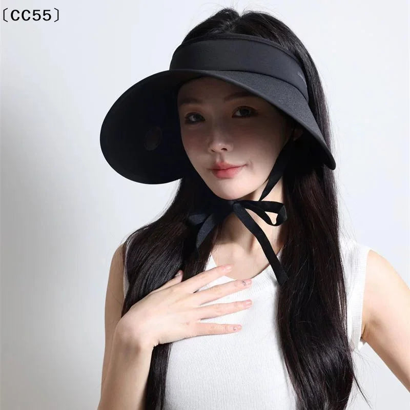 Women's Wide Brim Straw Sun Hat with Removable Shawl Wide Brim Sun Hat Qst
