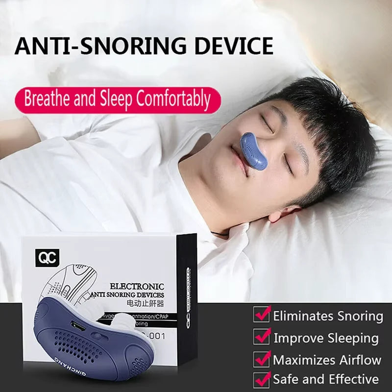 Electric Nose Clip Anti-Snoring Device | Better Night Breathing Anti-Snoring Device Qst