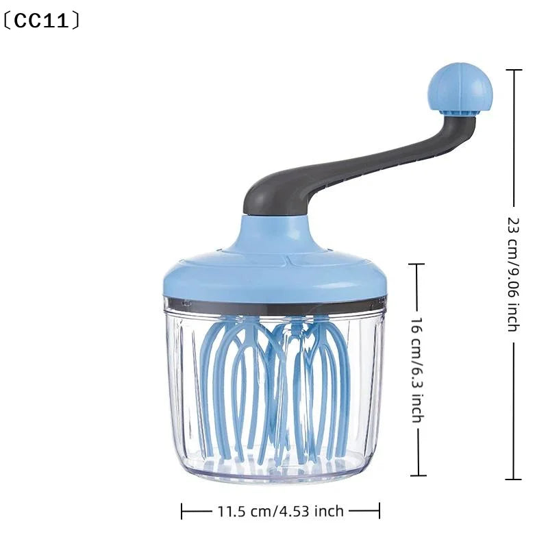 Semi-Automatic Hand Whisk Egg Beater & Cream Mixer Manual Hand Whisk Qme