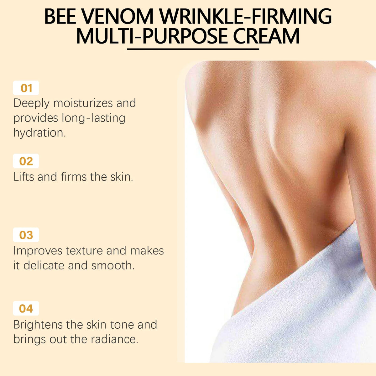 Bee Venom Firming Face Cream – Anti-Wrinkle Moisturizer Anti-Aging Face Cream Qme