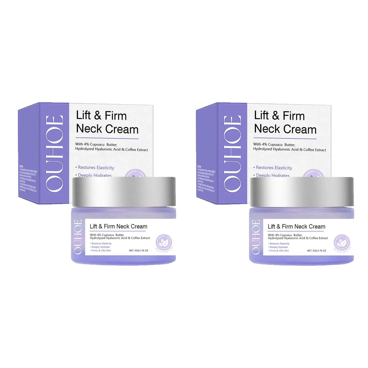 Neck Firming & Lifting Cream – Brighten, Smooth & Nourish Neck Firming Cream Qme 2 x 50g Boxed
