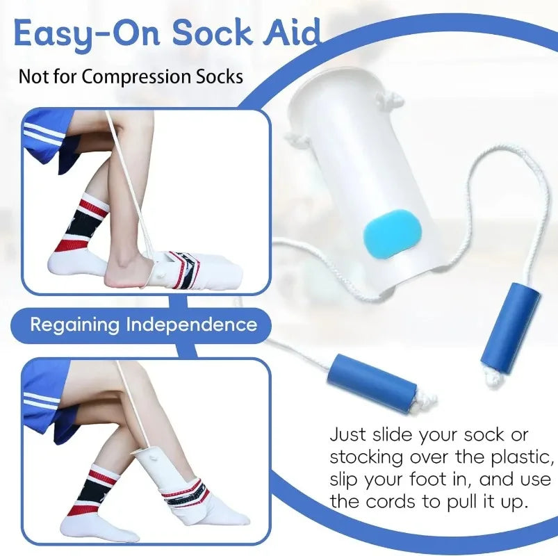 Sock Aid Tool – No-Bend Stocking Helper & Sock Slider Sock Aid Tool Qst