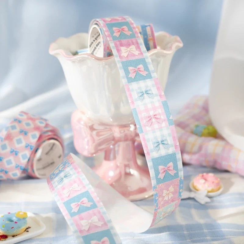 Plaid Washi Tape Set – 3 Rolls for Scrapbooking & DIY Decorative Washi Tape Qme