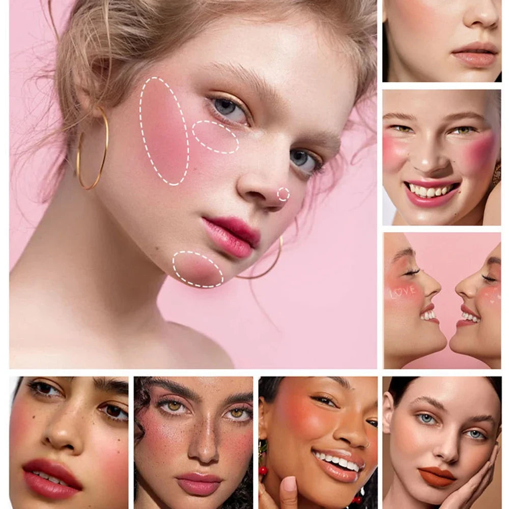 Qme Waterproof Powder Blusher – All Skin Types, 6 Shades Powder Blush Qme