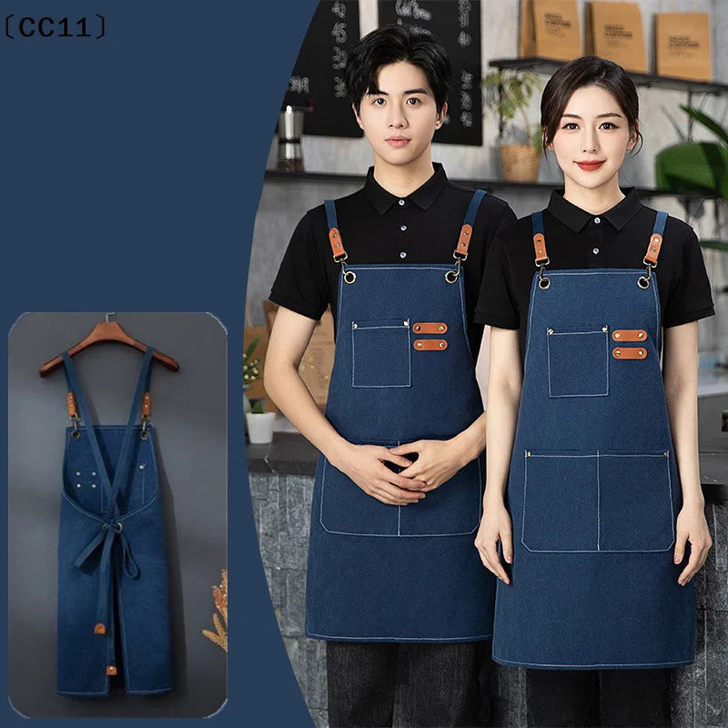 Canvas Kitchen Apron – Oil-Proof Unisex Cooking Apron Kitchen Cooking Apron Qme