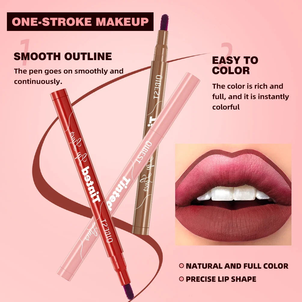 QIBEST 5-Color Nude Matte Lip Liner Pen – Non-Drying, Waterproof Lip Liner Pen Qme