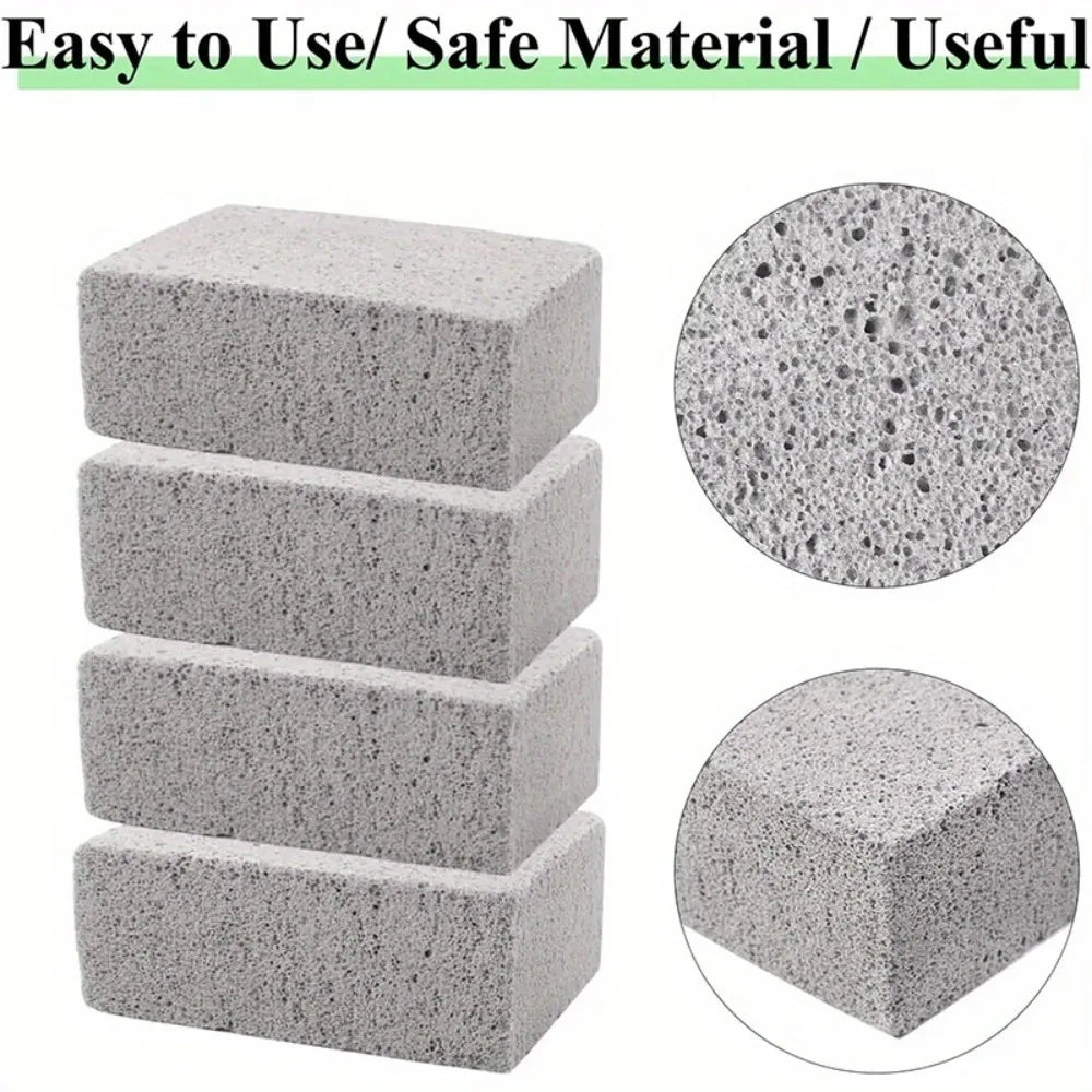BBQ Grill Cleaning Pumice Stone Brick Set of 5 | Grease Remover Grill Cleaning Brick Qme