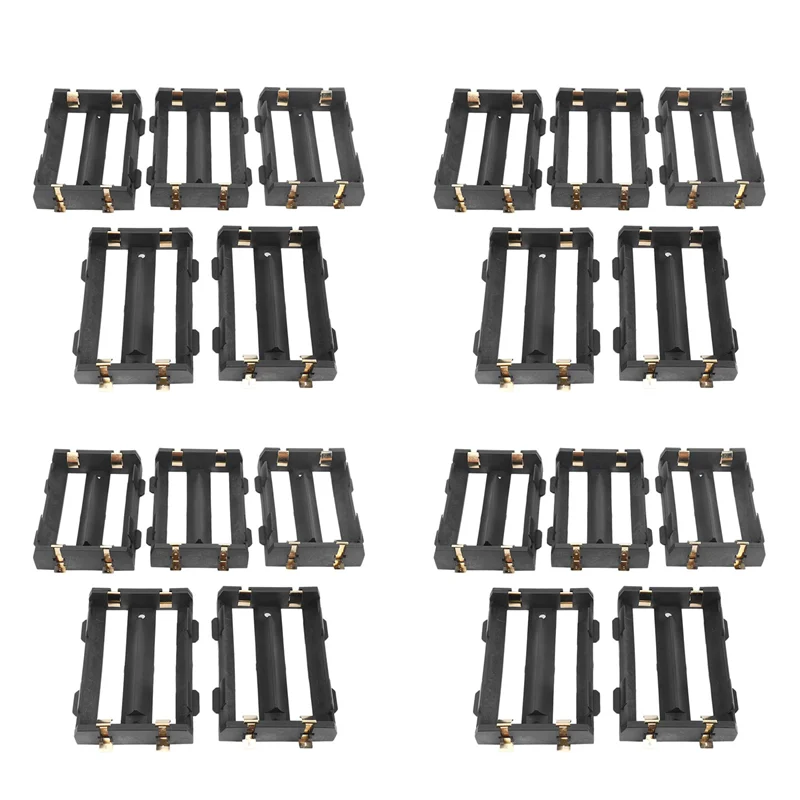 26650 Battery Holder SMD Bronze Pins 2-Cell Storage Box – 2-Pack Battery Holder Qme Black NONE