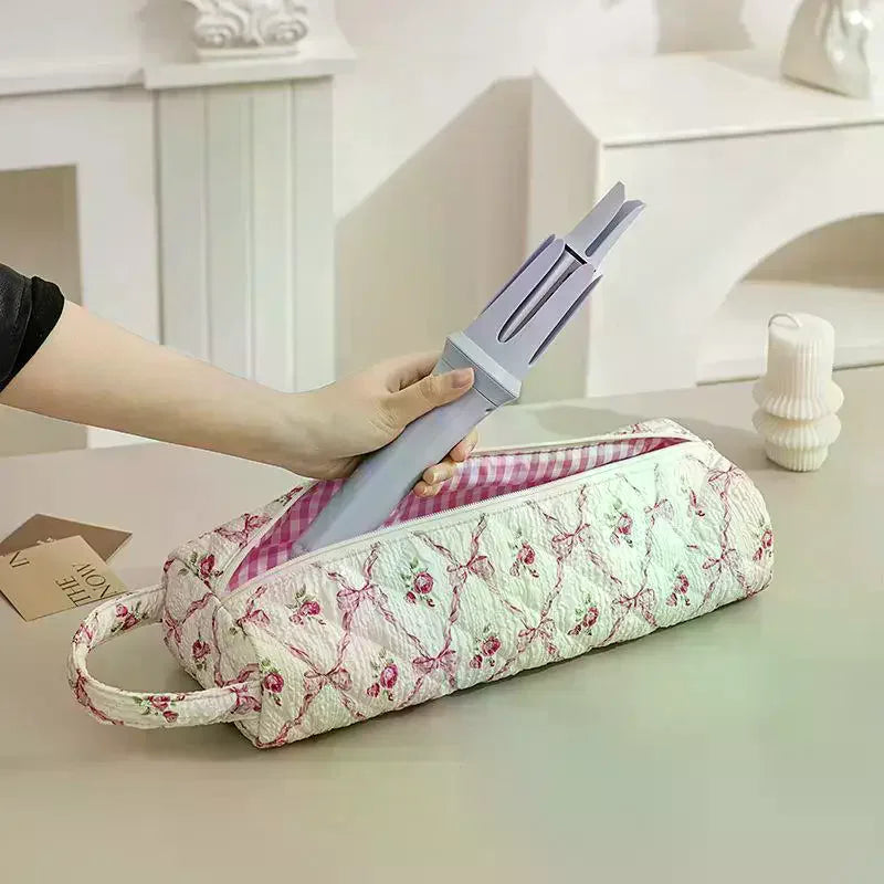 Quilted Hair Dryer Storage Bag – Dustproof Carrying Case Hair Tool Storage Bag Qme