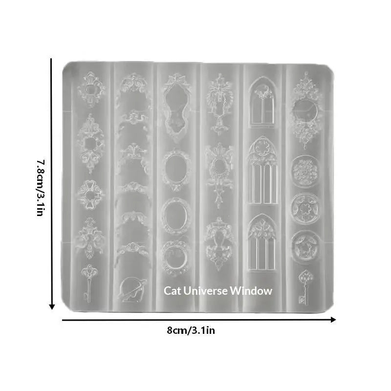 3D Silicone Nail Art Mold – European Retro Candlestick Nail Art Mold Qme