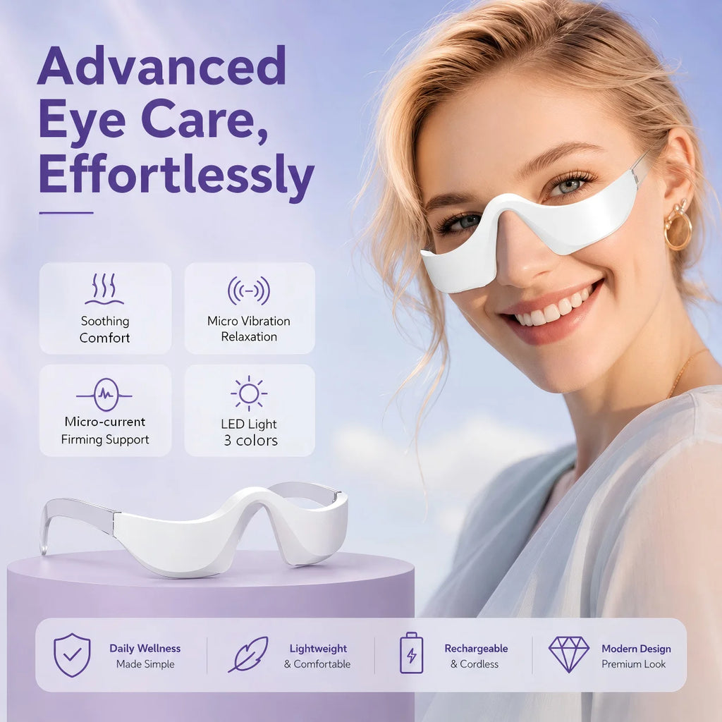 VIMYSHOW LED Eye Massager – 3-Color Light Beauty Device LED Eye Massager Qst