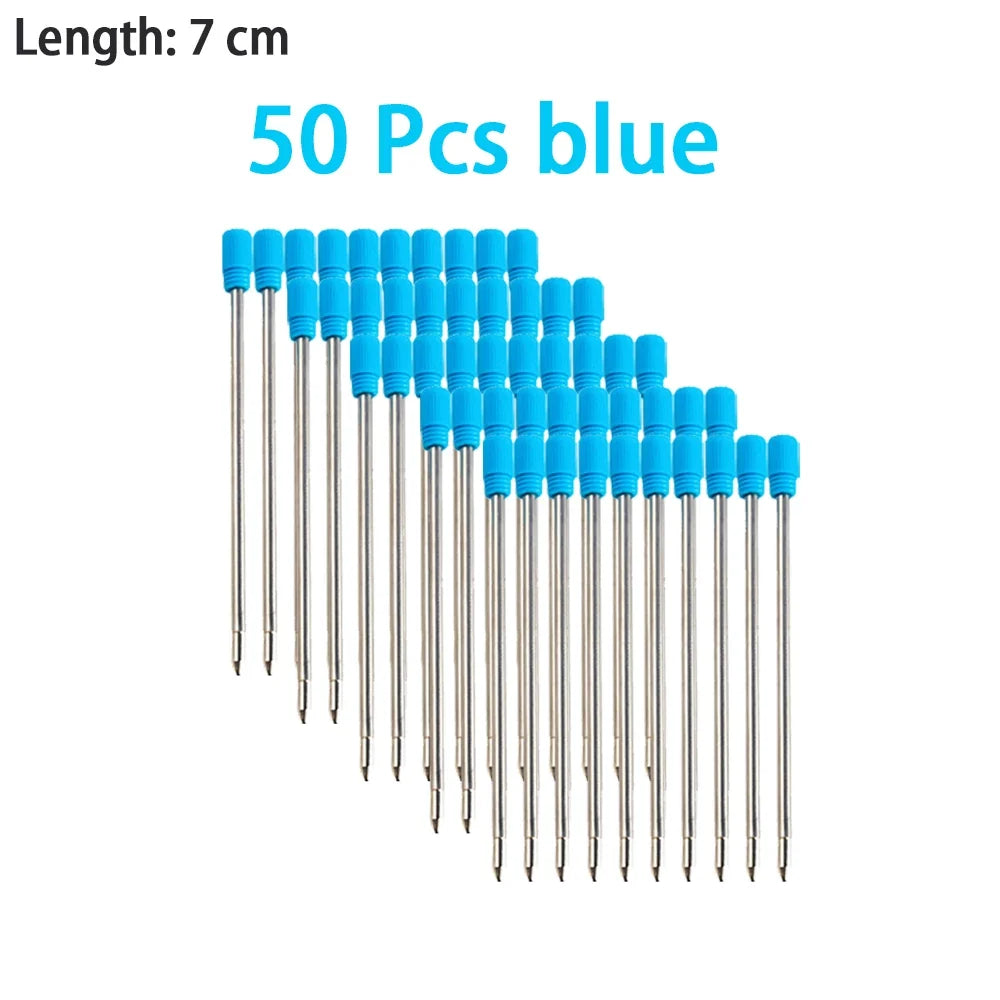 Ballpoint Pen Refills 0.7mm Medium Tip – Blue & Black Ink Pen Refills Qme 7cm-50 blue