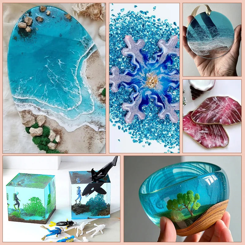 Crystal Clear Epoxy Resin Kit – Bubble-Free, Anti-Yellowing Casting Epoxy Resin Qme