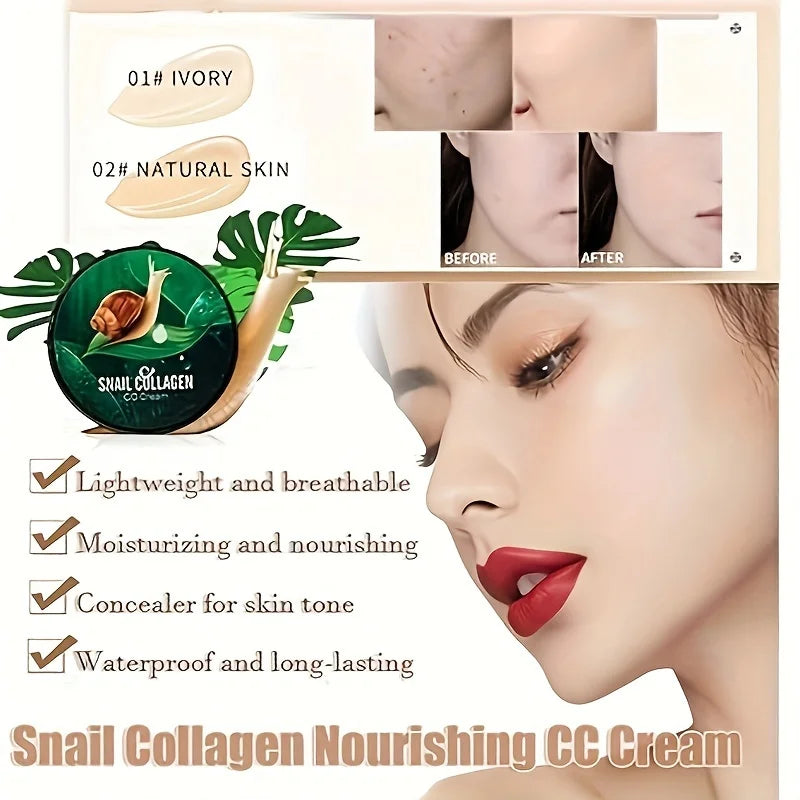 Snail Collagen BB Cream Air Cushion CC Concealer Foundation Air Cushion Foundation Qme