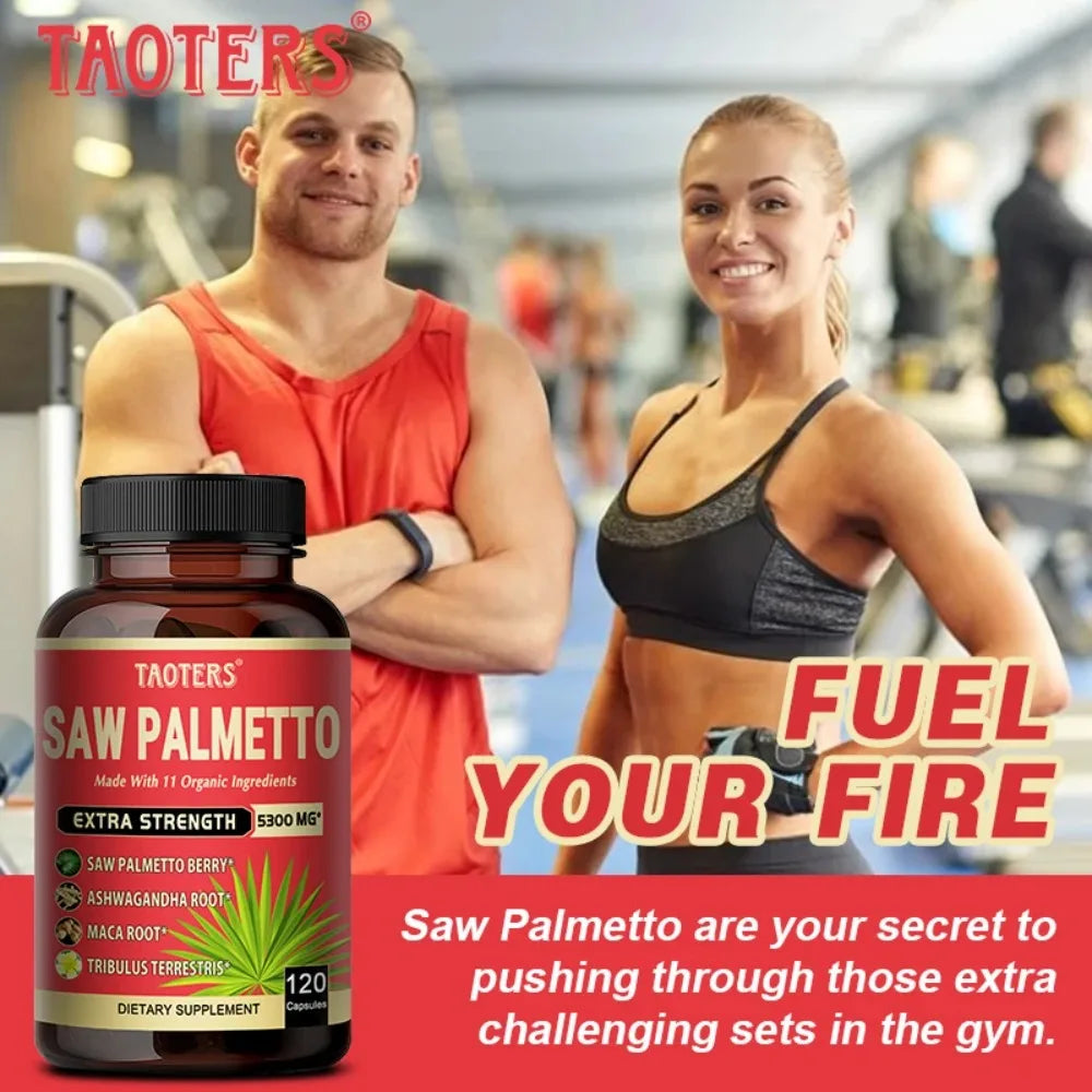 Saw Palmetto Ashwagandha Turmeric Capsules | STRESSXCEL Herbal Supplement Capsules Qst