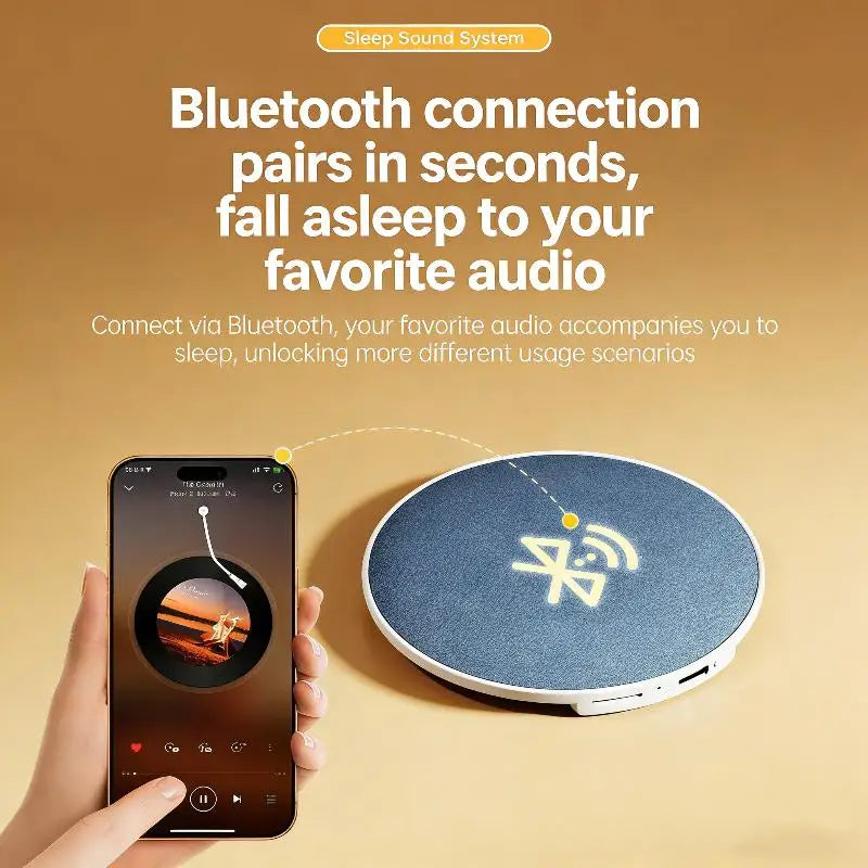 Bluetooth 5.4 Under-Pillow Speaker & White Noise Sound Machine Pillow Speaker Qme