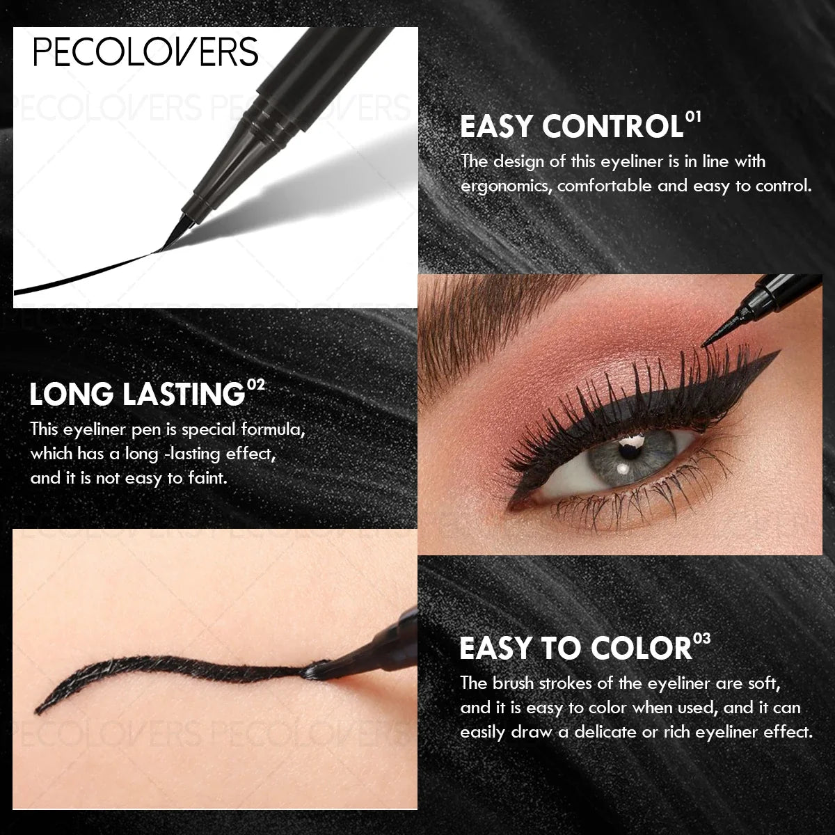 Ultra-Fine Tip Liquid Eyeliner Pen – Waterproof, Black & Brown Liquid Eyeliner Pen Qme