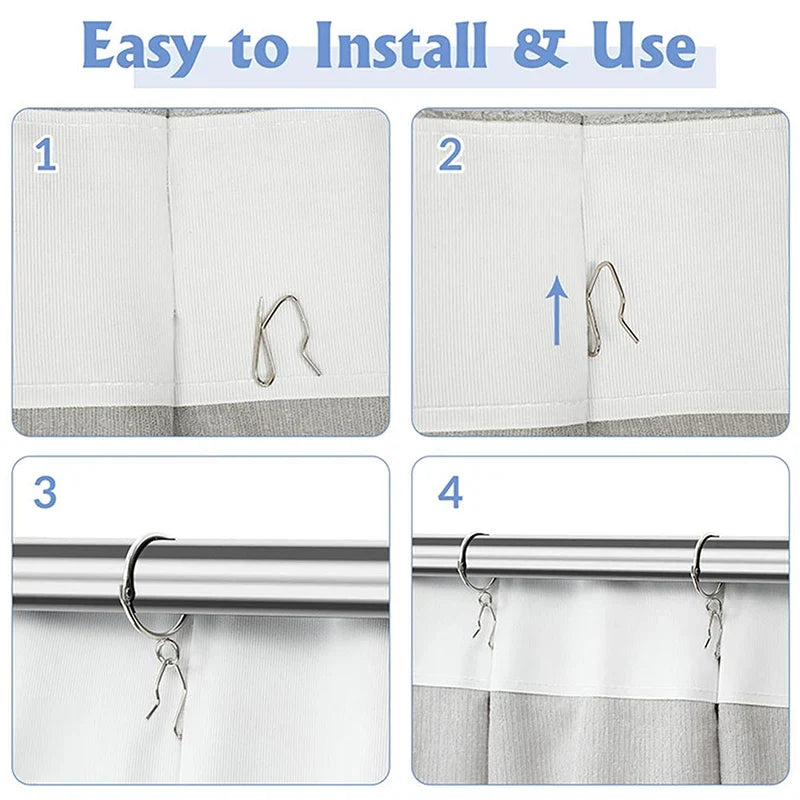 Stainless Steel Drapery Pin Hooks 50 or 100 Count – All Types Drapery Pin Hooks Qme