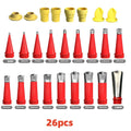 Stainless Steel Caulk Gun Nozzle Applicator Set – Bath & Kitchen Caulk Nozzle Applicator Qme 26pcs