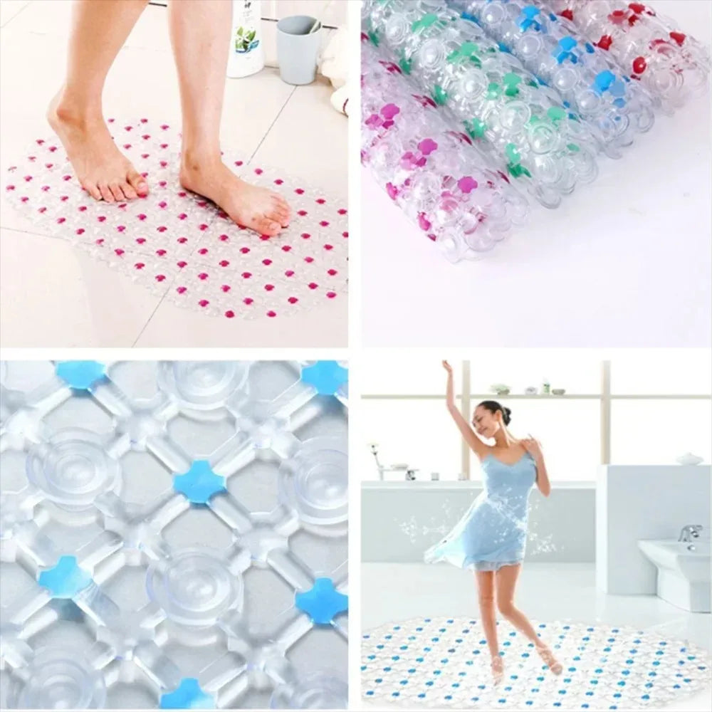 Non-Slip Bathtub Mat with Suction Cups & Massage Texture Bath Mat Qme