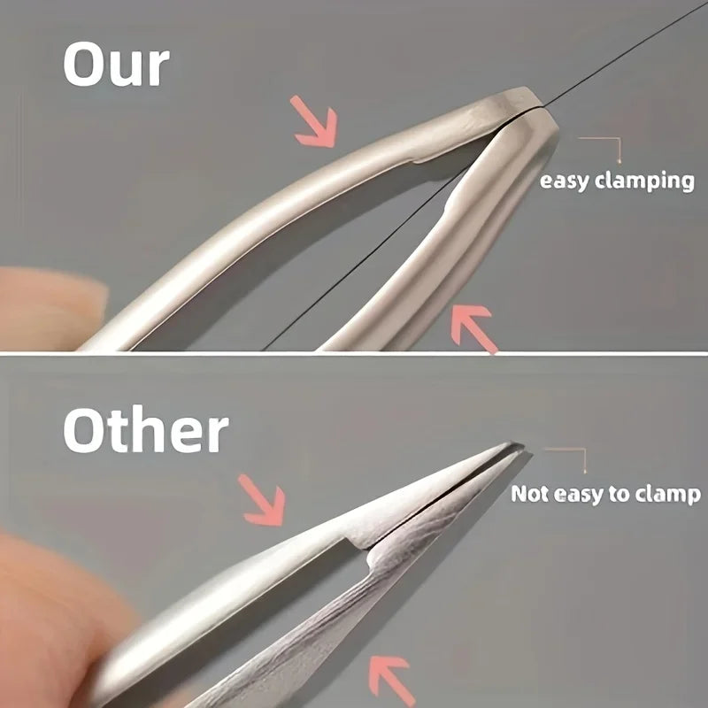 Premium Round Head Tweezers – Eyebrow & Facial Hair Removal Precision Tweezers Qme