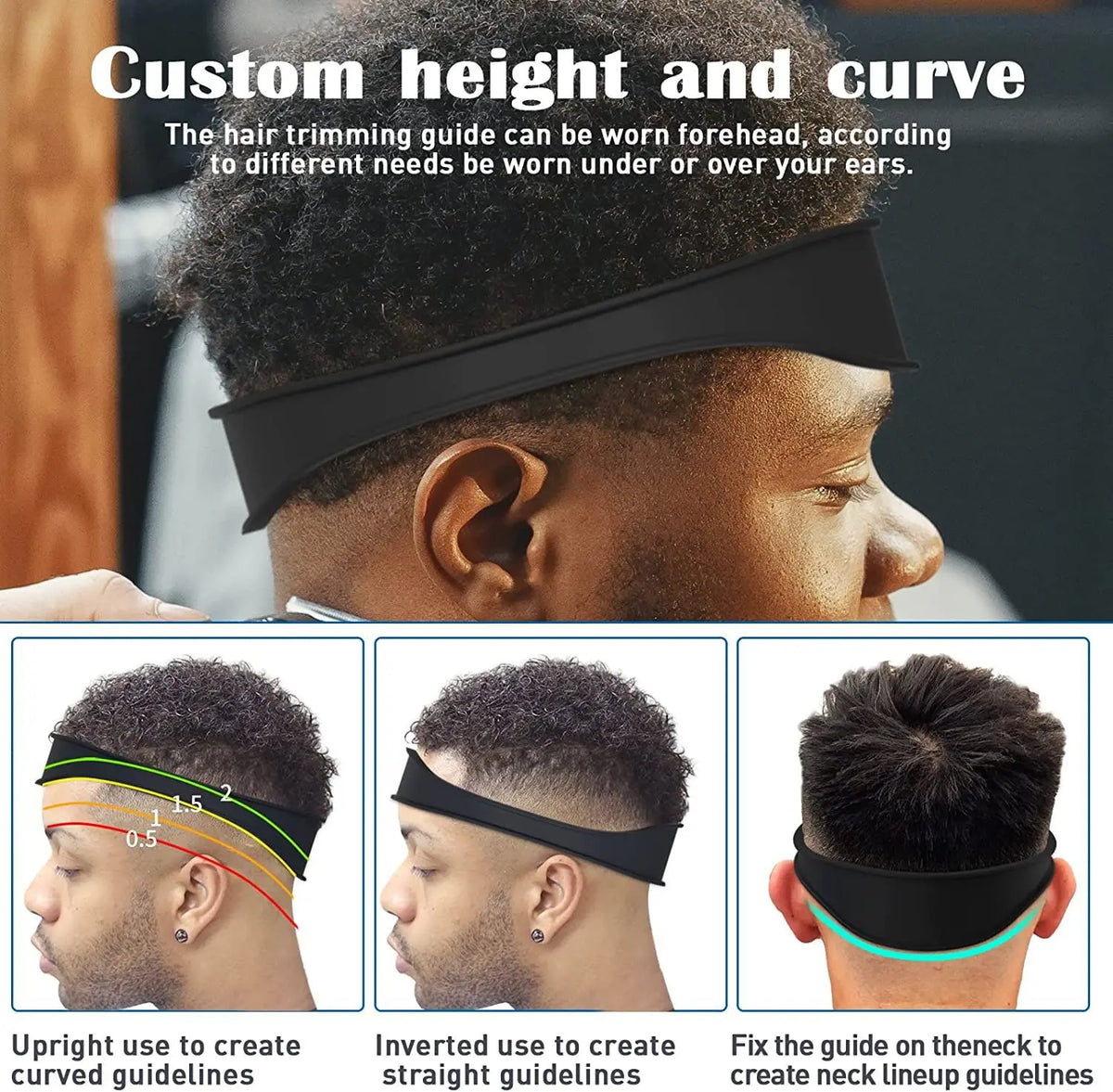 Men's DIY Hair Trimming Ruler & Barber Styling Comb Tool Barber Styling Tool Qme