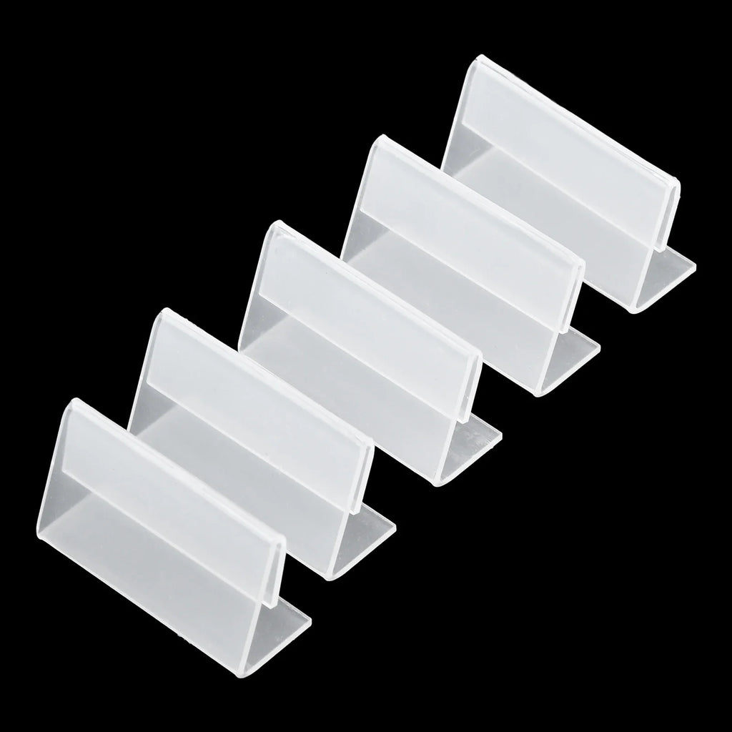 Transparent Acrylic Price Card Tag Label Display Holders 25pc Acrylic Sign Holder Qme