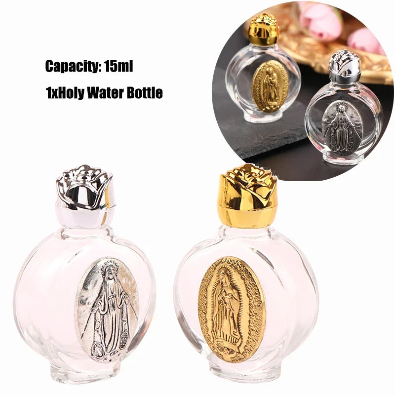 Holy Water Bottle Travel Reusable Christian Baptism Gift Religious Water Bottle Qme
