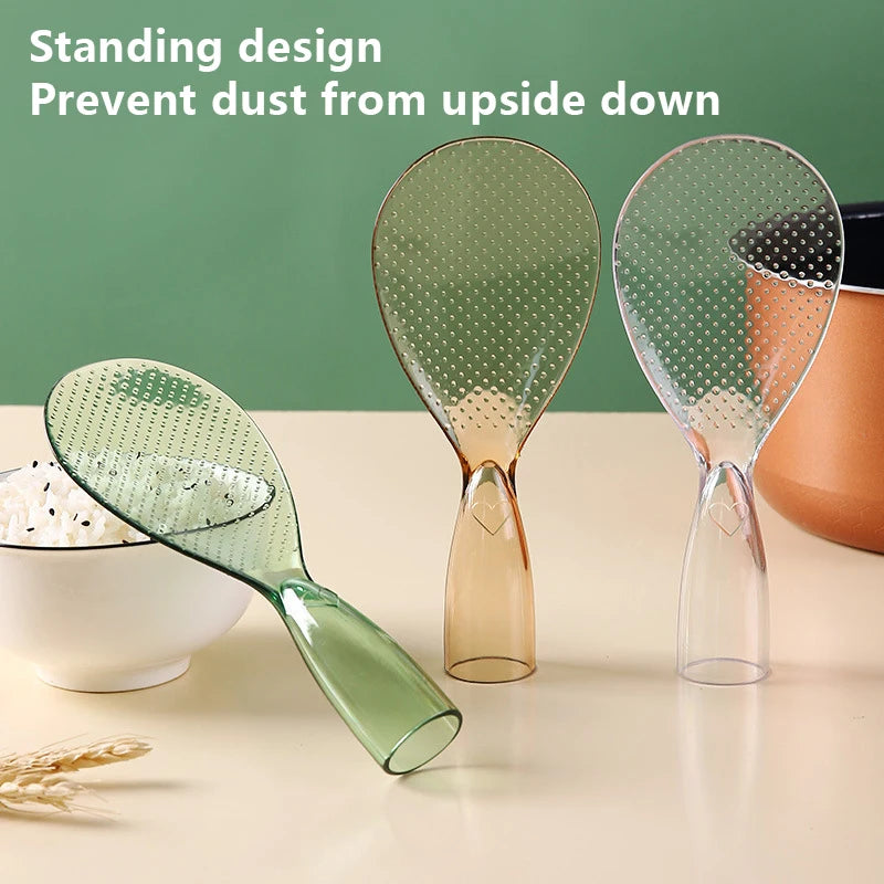 Non-Stick Standing Rice Spoon – Heat-Resistant PC Scoop Rice Spoon Qst